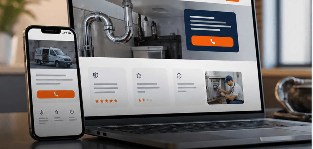 Mobile-first local service website with call buttons and trust proof